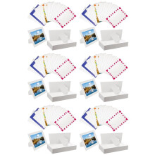180 Pack Paper Picture Frames for 4 X 6Inch Photos, Standing White Cardboard Photo Frames with Easel DIY Crafts Frame