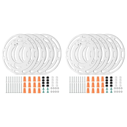 Upgraded 8-Pack Universal Lamp Mounting Brackets with Screws and Nuts for Ceiling Lights, Wall Lights
