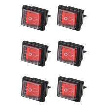 6PC 36X29Mm SPST 4-Pins Waterdichte Boottuimelschakelaar voor Industriële Stofzuigers met Waterdichte Hoes