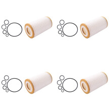 4X 0001802609 Car Engine Oil Filter Fleece Grid Replacement for - C CL CLK CLS E G GL GLK ML Class