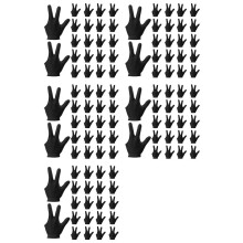 110 Pieces Billiard Gloves 3 Finger Cue Shooter Pool Gloves Sport Gloves for Women&Men Both Left and Right Hand,Black