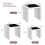 AINPECCA (3pcs Black) 3PCS Nested Coffee Table Set High gloss Sofa Side 7