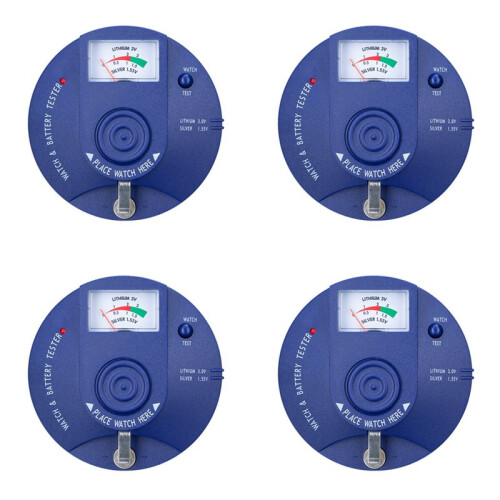 4X Quartz Movement Tester ,Circular Type Watch Battery Pulse Tester and 1.5V 3V Button Cell Battery Analyzer