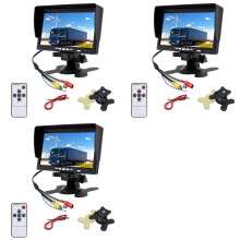 3X 12V-24V 7-Zoll-TFT-LCD-Farb-HD-Monitor für Auto-LKW-CCTV-Rückfahrkamera