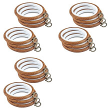 Aros de Bordado 18Pcs Moldura de Bordado Redonda de 3,93 Polegadas com Anel de Metal Imitando Madeira Bordada Círculo Bordado