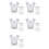 5X Double FlagPole Bracket Holder, V Shape Aluminum Alloy Flagpole Wall Mount Bracket Windproof Flag Bracket Mounting 1