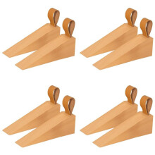 Wooden , Solid Wood Non-Slip Door Wedges, Sturdy and Durable Door Stop Wedge, Security (8 Pcs)
