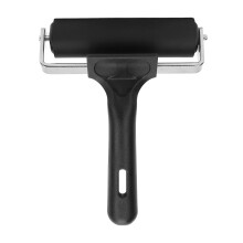10cm Rubber Brayer Roller for Printmaking and Painting with Ergonomic Comfort Grip and Smooth Glide Action