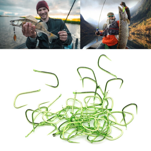 50Pcs Thin Strips Barbless Fishing Hook Baits Keep Hook for Saltwater Freshwater 1