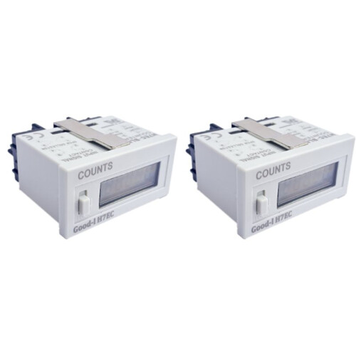 2X Multifunctional Professional H7EC-6 Vending Digital Electronic Counter Count Hour Meter Without Voltage