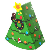Christmas Tree Form Candy Box DIY Kex Snack Bakning Förpackningslåda Barnpresent Grön