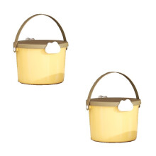 Handheld Bucket for Children'S Toys Building Block Packaging Circular Storage Yellow