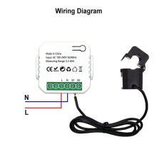 3X Tuya Life ZigBee Meter 80A with Current Transformer Clamp KWh Power Monitor Electricity Statistics