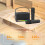 Portable karaoke speaker with 2 wireless mics, black 5