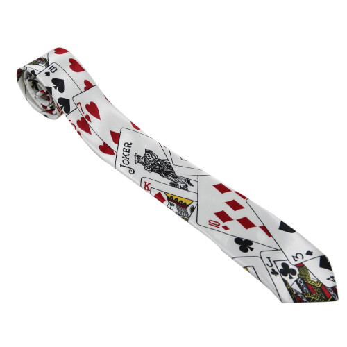 Mens Neck Tie Poker Playing Cards 2
