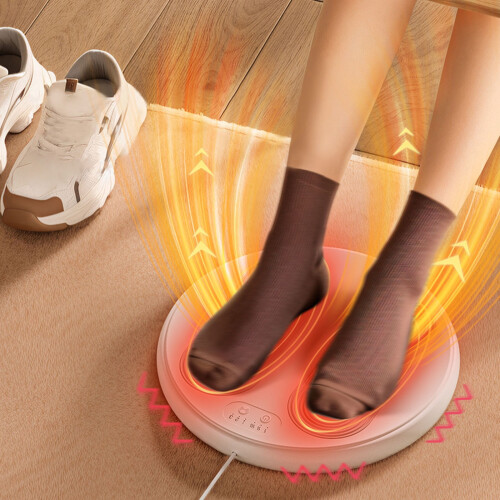 USB Foot Warmers with Heating & Massage, 3-Speed Vibration, Smart Temp Control—Compatible with Windows/Mac 2