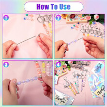 20PCS Beadable Keychain Bars, Blank Beadable Keychains Accessories for DIY Keychain Making,for Personalized Crafts Gifts