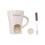 Fondue Mug Set Chocolate Cheese Milk Cream Making Set Single Butter Melter Baking Cup Candlestick White 2