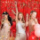 Red Metallic Tinsel Foil Fringe Curtains 4-Pack 3.3x8.3 Ft 4