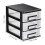 Multi Layer Storage Drawers Desktop Cabinet Black Practical Organizer for Cosmetics 2