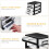 Multi Layer Storage Drawers Desktop Cabinet Black Practical Organizer for Cosmetics 3