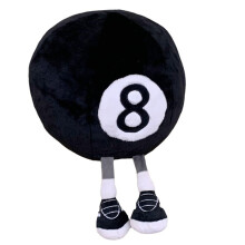 Cartoon Billiards No. 8 Black  Plush Toy Cute Soft Plush Doll Home Decoration Souvenirs Plush Doll