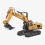 Τηλεκατευθυνόμενος εκσκαφέας 5$, 1:20 Alloy Tractor, 11 καναλιών, επαναφορτιζόμενος, φώτα 2