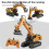 Τηλεκατευθυνόμενος εκσκαφέας 5$, 1:20 Alloy Tractor, 11 καναλιών, επαναφορτιζόμενος, φώτα 4