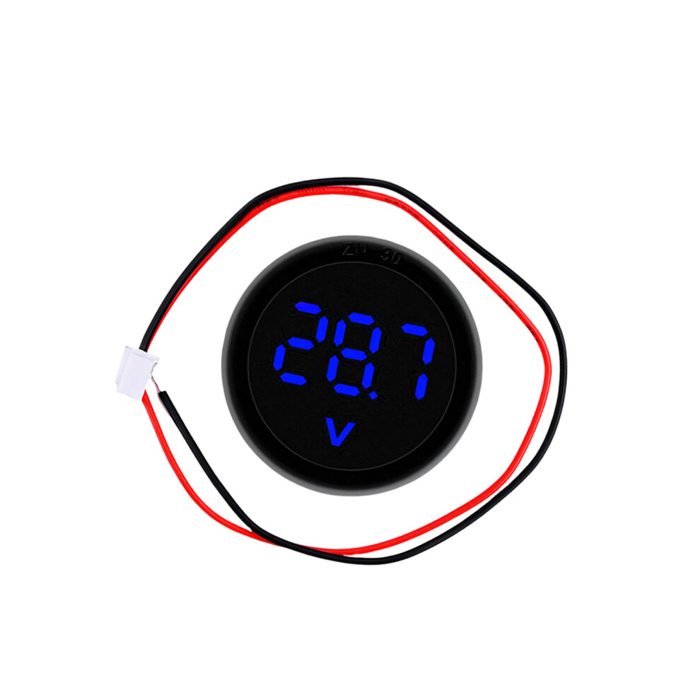 Small Round Voltage Indicators 4V 100V Ranges Voltmeter-Blue 7704001116809