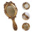 Vintage handheld mirror embossed 1 piece 2