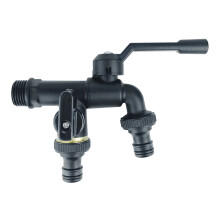 Wasserhahn mit zwei Ausgängen und Ventil Kupfer