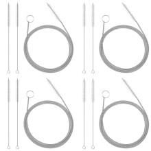 12pcs 61 Inch Feeding Tube Cleaning Brush Long Drain Brush Flexible Pipe Cleaning Brush Wire Brush,Straw Cleaning Brush