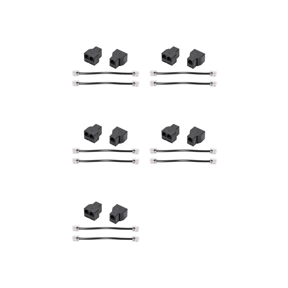 10Pcs Rj11 Telephone Cable Splitter 15Cm Cable 6P4c 2 Telephone Cable Splitter Adapter 6031717676923