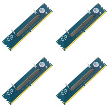 4X Tarjeta Adaptadora de Memoria RAM DDR5 para Computadora Portátil A SO DDR5 U-DIMM para Escritorio, Comprobador de Memoria Convertidor de SO DDR5 A