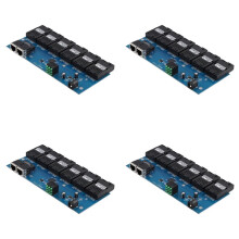 4X Conversor de Mídia de Fibra Óptica de Placa PCBA de 100M 2 RJ45 A 6 Portas SC Conector Óptico 3A + 3B  Ethernet de 20KM