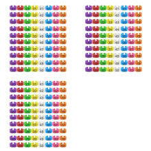 240 Bandas para Patas de Pollo de 16 mm con 8 Colores, Coloridas Bandas para Patas de Identificación de Pollo Numeradas 01-80, Etiqueta para Patas de
