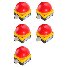 5X Interruptor de Pie/Mano IP65 EFAK, Pulsador de Parada de Emergencia con Cabezal Tipo Hongo, Autoblocante, Autorreinicio y Antichoque A.