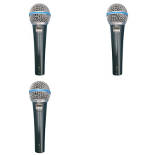 3X BETA 58A Supercardioid Dynamic Microphone Professional Wired Microphone for Stage Singing Karaoke BBOX Recording