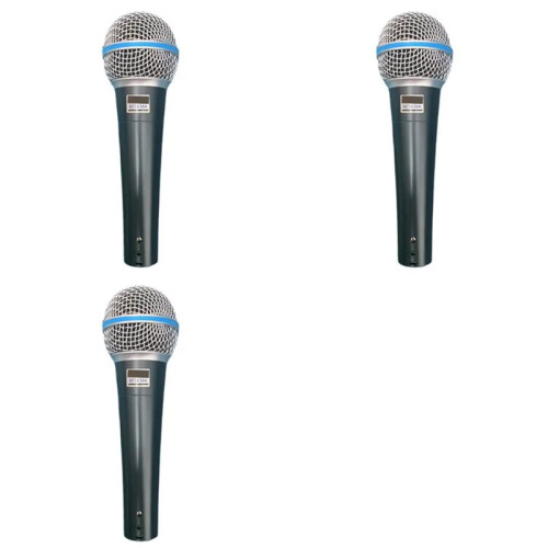 3X BETA 58A Supercardioid Dynamic Microphone Professional Wired Microphone for Stage Singing Karaoke BBOX Recording