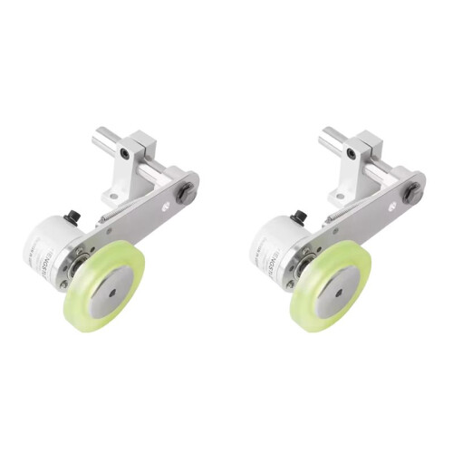 2X Encoder Bracket Aluminum Polyurethane Industrial Encoder Wheel Measuring Wheel 40mm Aluminum Encoder Mounting Bracket