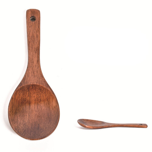 Wood Soup Spoon Long Handle 4 Pieces 1