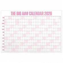 (Pink) The Big A## Calendar 2026 - Oversized Wall Calendar with Pen & Stickers, 2026 Monthly Planner for Home Office, 33x43 Inches