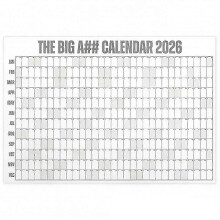 (Grey) The Big A## Calendar 2026 - Oversized Wall Calendar with Pen & Stickers, 2026 Monthly Planner for Home Office, 33x43 Inches