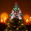 Red Christmas Bow Tree Topper Hat 3