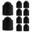 Rubber Sleeve Cue Stick Tail Protector 10PCS 4