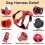 No Pull Dog Harness Front Clip Heavy Duty Reflective Easy Control Handle for Large Dog Walking(Red,M) 5
