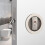 Round bathroom sliding door lock single hook with red and green indicator lock 8