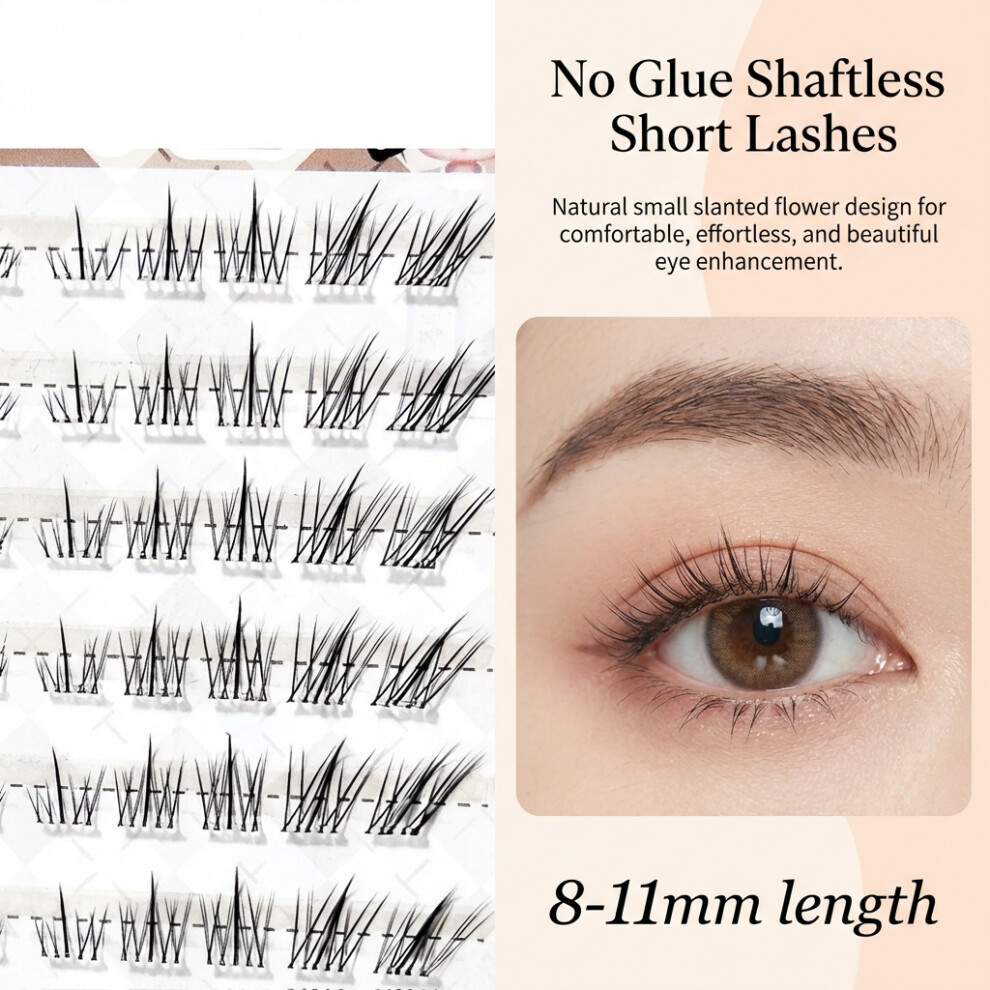 Reach-Tools Glue-Free Short False Eyelashes, Lightweight & Comfortable
