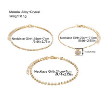 Shiny Rhinestone Anklet Set for Women Gifts