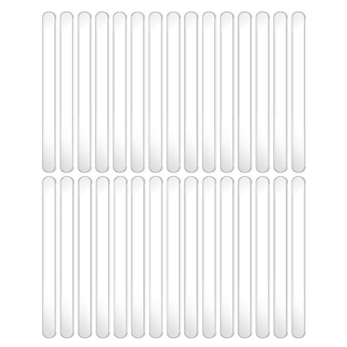120 Stück Eisstäbchen, 4,5 Zoll, Acryl-Cakesicle-Stäbchen, Wiederverwendbare Eis-Popstäbchen, Plastik-Eisstäbchen (Transparent) 1